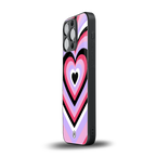 y2k pink hearts bubblegum edition back phone cover | glass case for iphone 14 pro