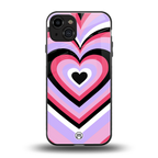 y2k pink hearts bubblegum edition back phone cover | glass case for iphone 15