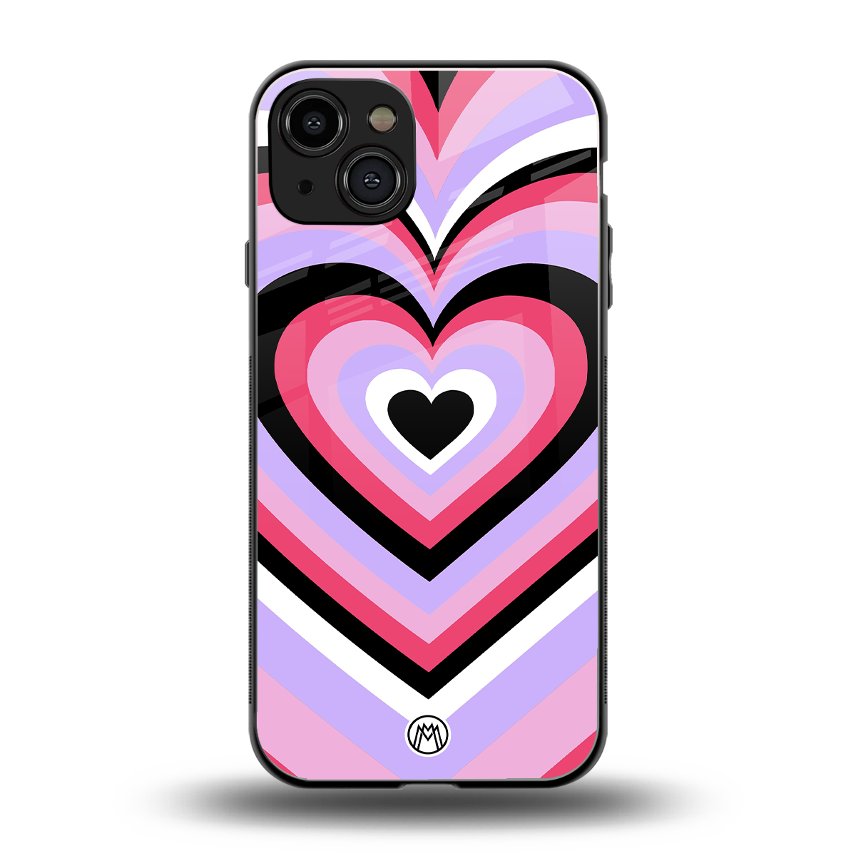 y2k pink hearts bubblegum edition back phone cover | glass case for iphone 14