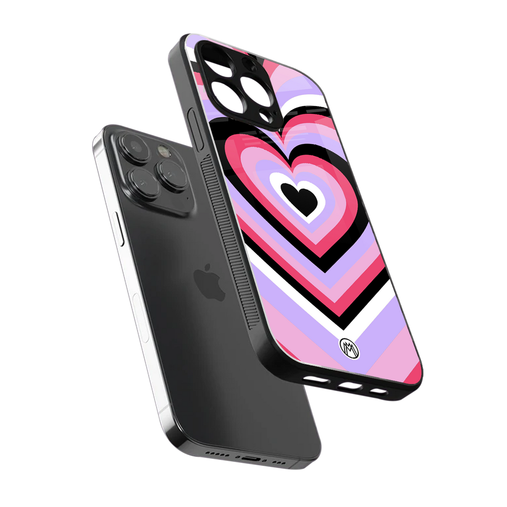 y2k pink hearts bubblegum edition back phone cover | glass case for iphone 15 pro
