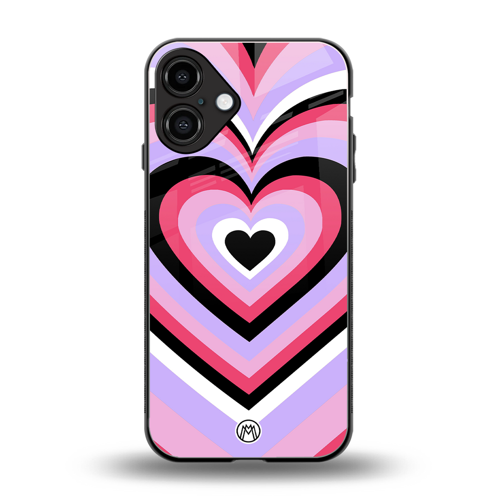 y2k pink hearts bubblegum edition back phone cover | glass case for iphone 16 plus