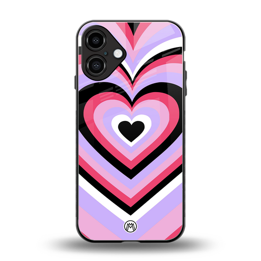 y2k pink hearts bubblegum edition back phone cover | glass case for iphone 16 plus