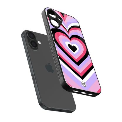 y2k pink hearts bubblegum edition back phone cover | glass case for iphone 16 plus