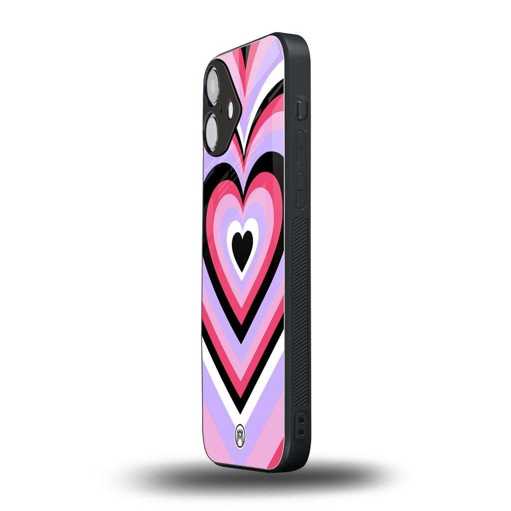 y2k pink hearts bubblegum edition back phone cover | glass case for iphone 16 plus