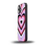 y2k pink hearts bubblegum edition back phone cover | glass case for iphone 16 plus