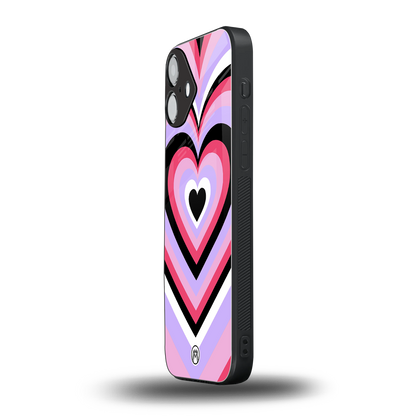 y2k pink hearts bubblegum edition back phone cover | glass case for iphone 16 plus