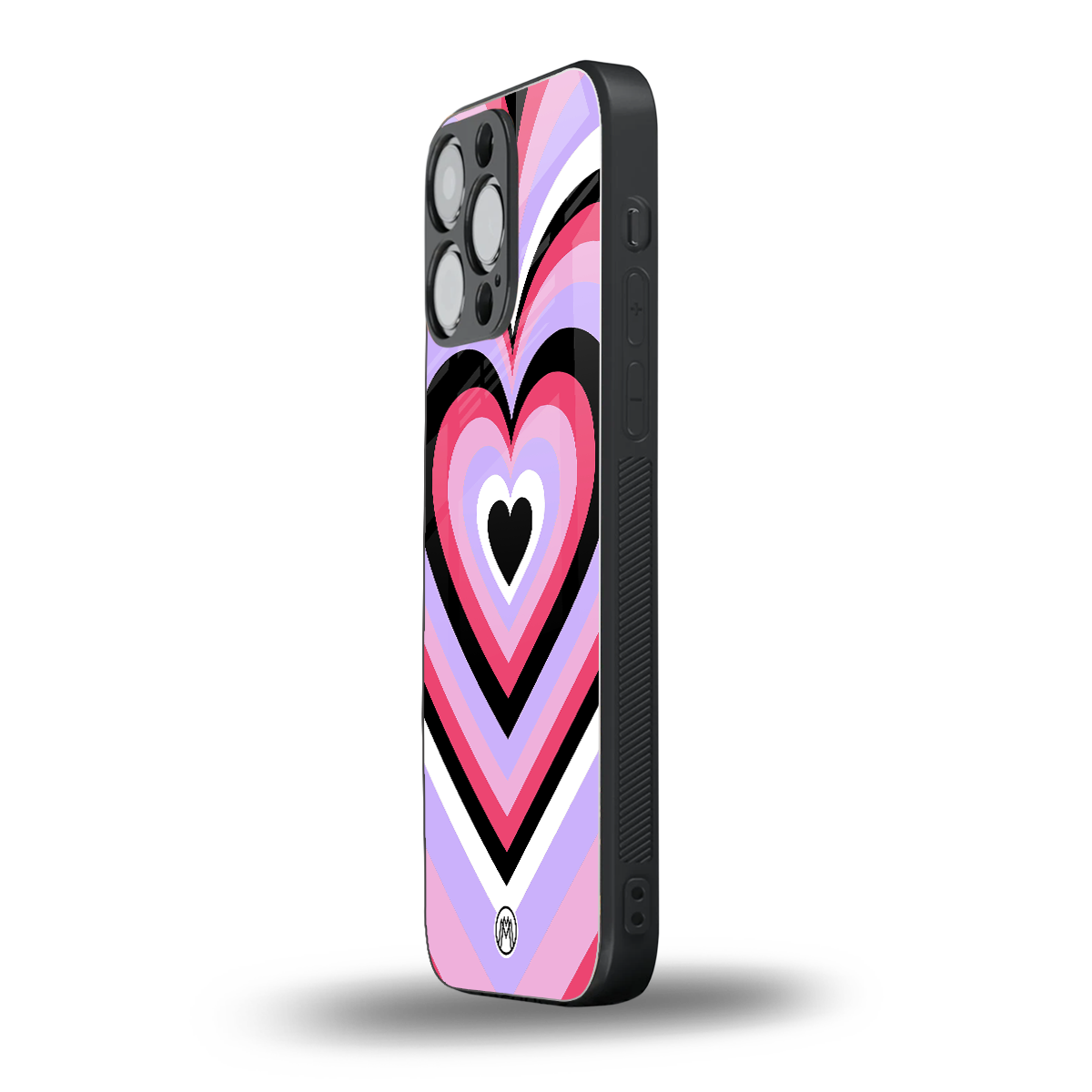 y2k pink hearts bubblegum edition back phone cover | glass case for iphone 16 pro max