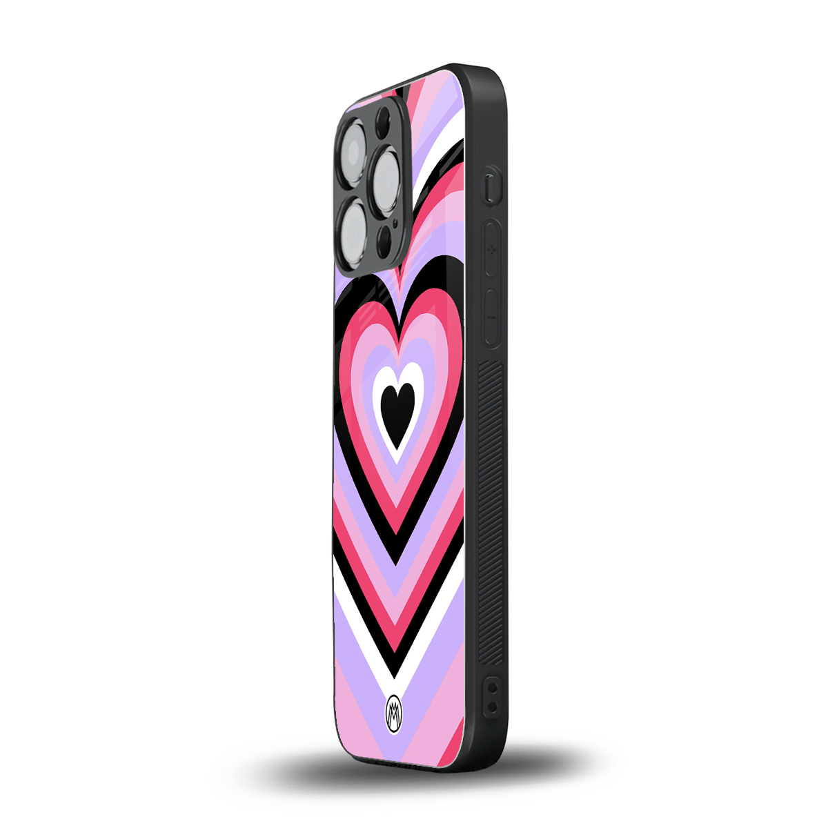 y2k pink hearts bubblegum edition back phone cover | glass case for iphone 16 pro
