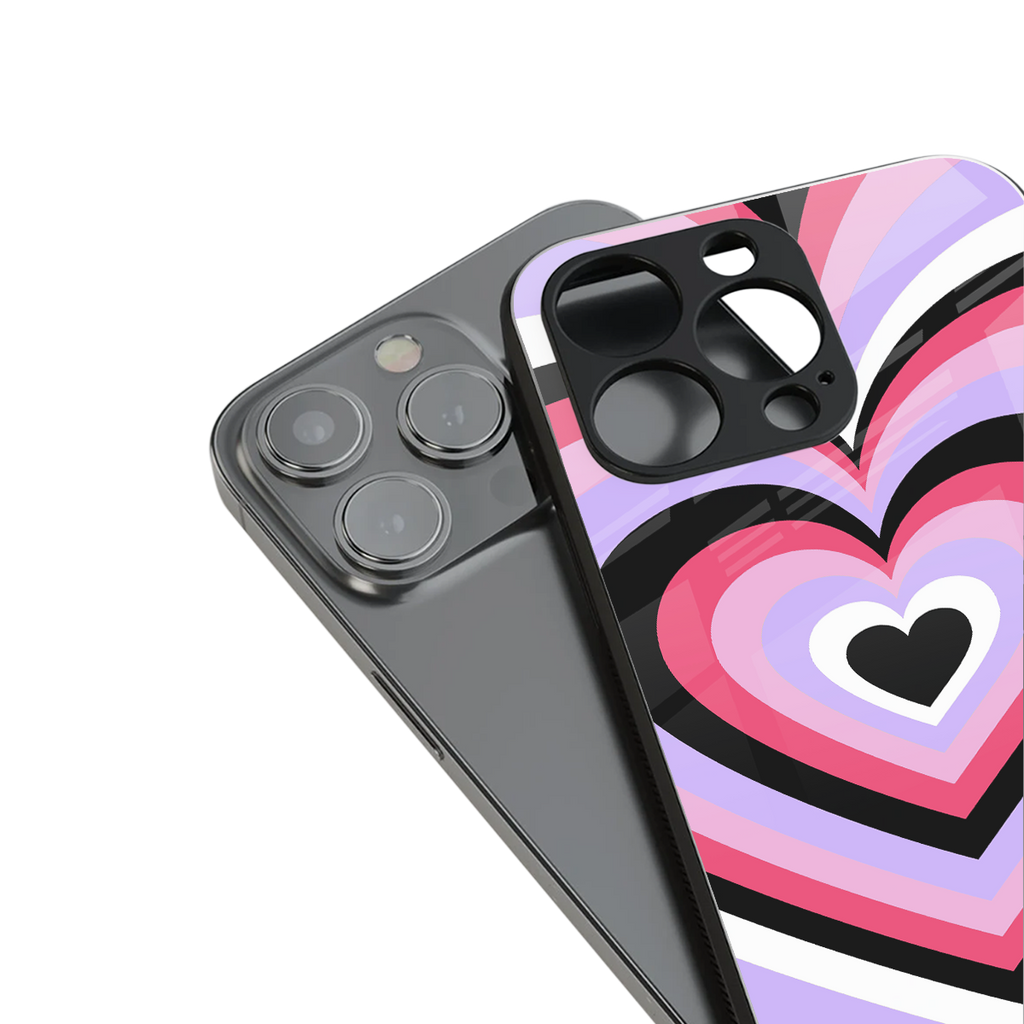 y2k pink hearts bubblegum edition back phone cover | glass case for iphone 14 pro