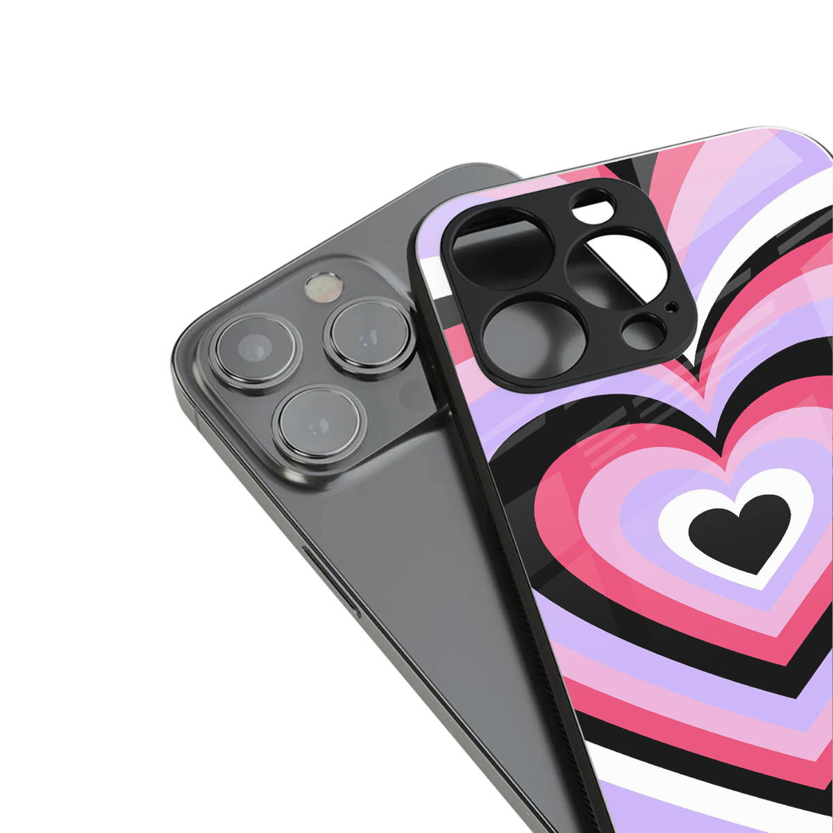 y2k pink hearts bubblegum edition back phone cover | glass case for iphone 16