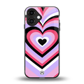 y2k pink hearts bubblegum edition back phone cover | glass case for iphone 16