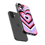 y2k pink hearts bubblegum edition back phone cover | glass case for iphone 16