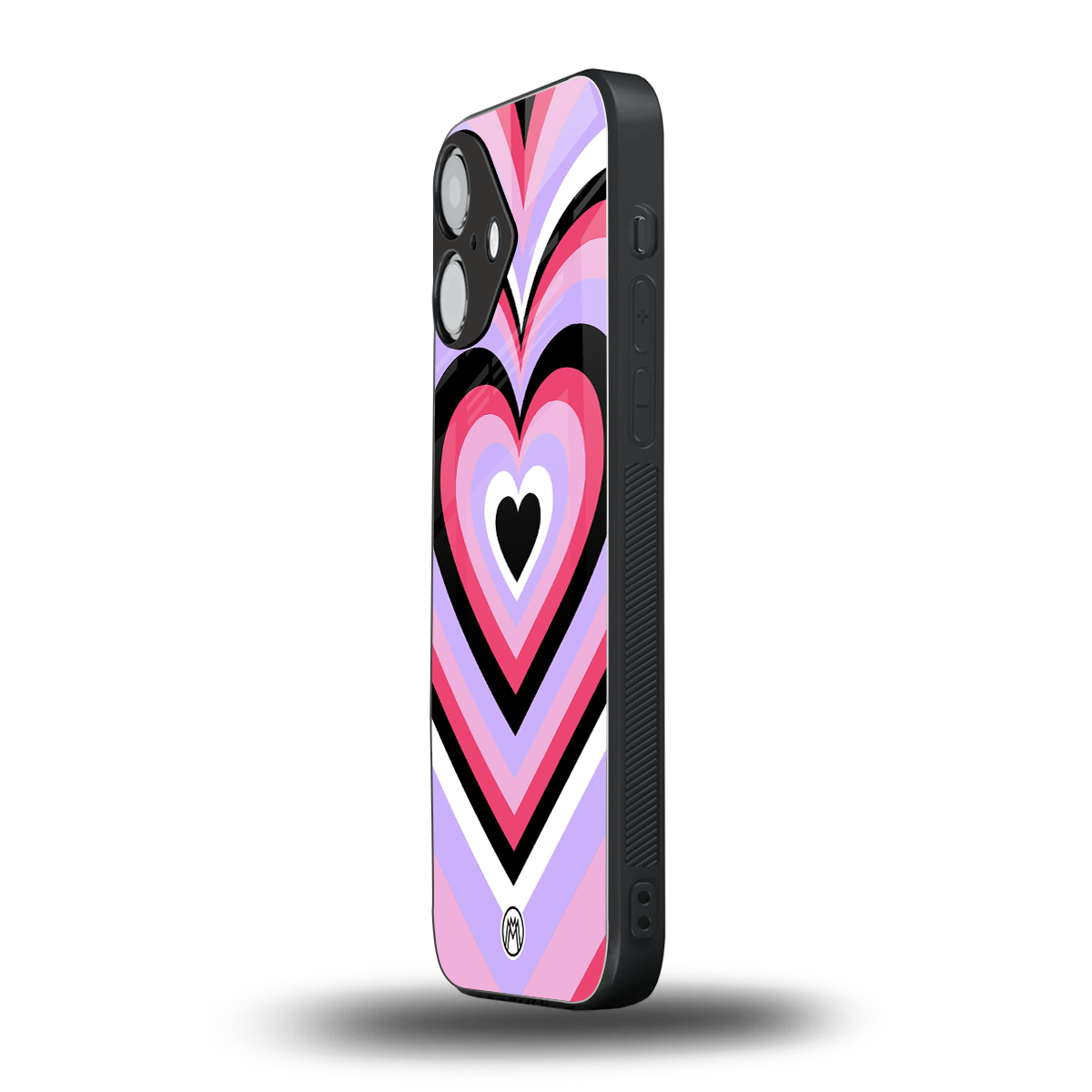 y2k pink hearts bubblegum edition back phone cover | glass case for iphone 16