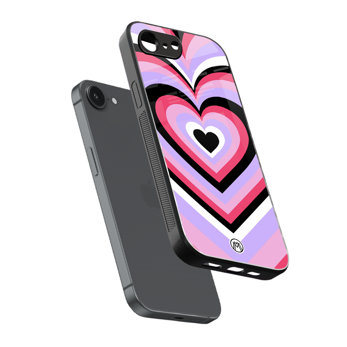 y2k pink hearts bubblegum edition back phone cover | glass case for iphone 16e