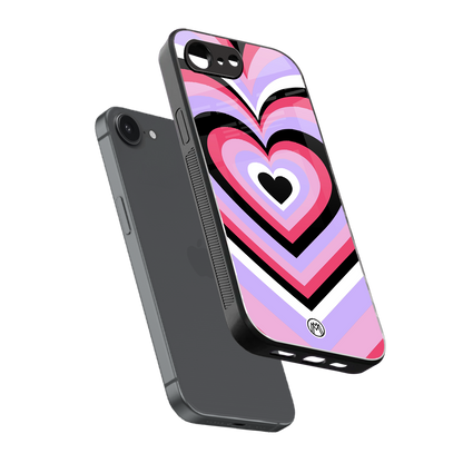y2k pink hearts bubblegum edition back phone cover | glass case for iphone 16e