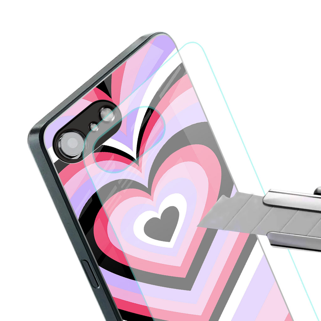 y2k pink hearts bubblegum edition back phone cover | glass case for iphone 16e