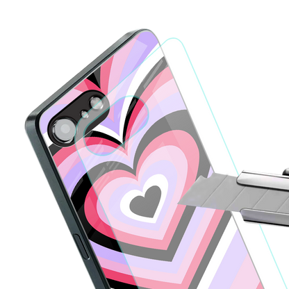 y2k pink hearts bubblegum edition back phone cover | glass case for iphone 16e