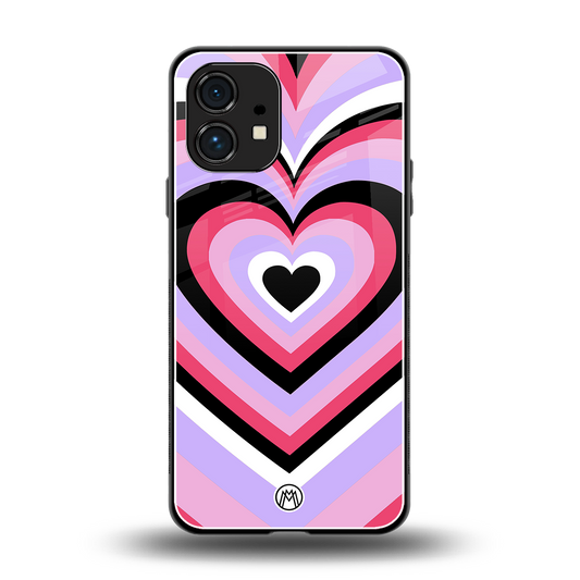 y2k pink hearts bubblegum edition back phone cover | glass case for nothing phone 1