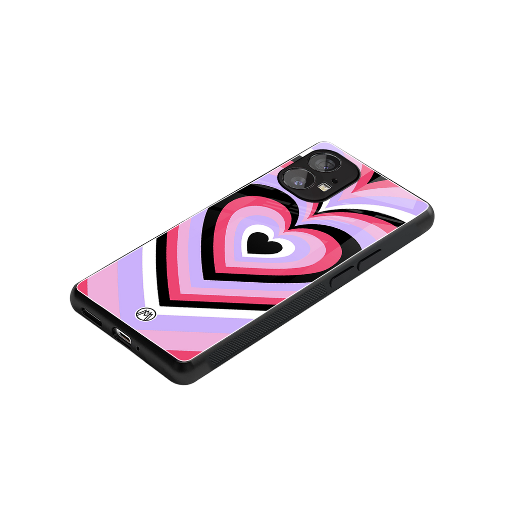y2k pink hearts bubblegum edition back phone cover | glass case for nothing phone 1