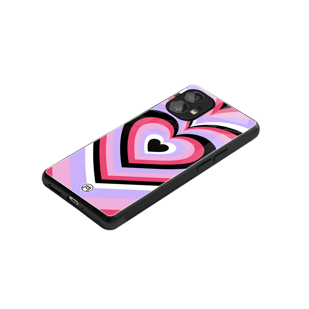 y2k pink hearts bubblegum edition back phone cover | glass case for nothing phone 1