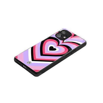 y2k pink hearts bubblegum edition back phone cover | glass case for nothing phone 1