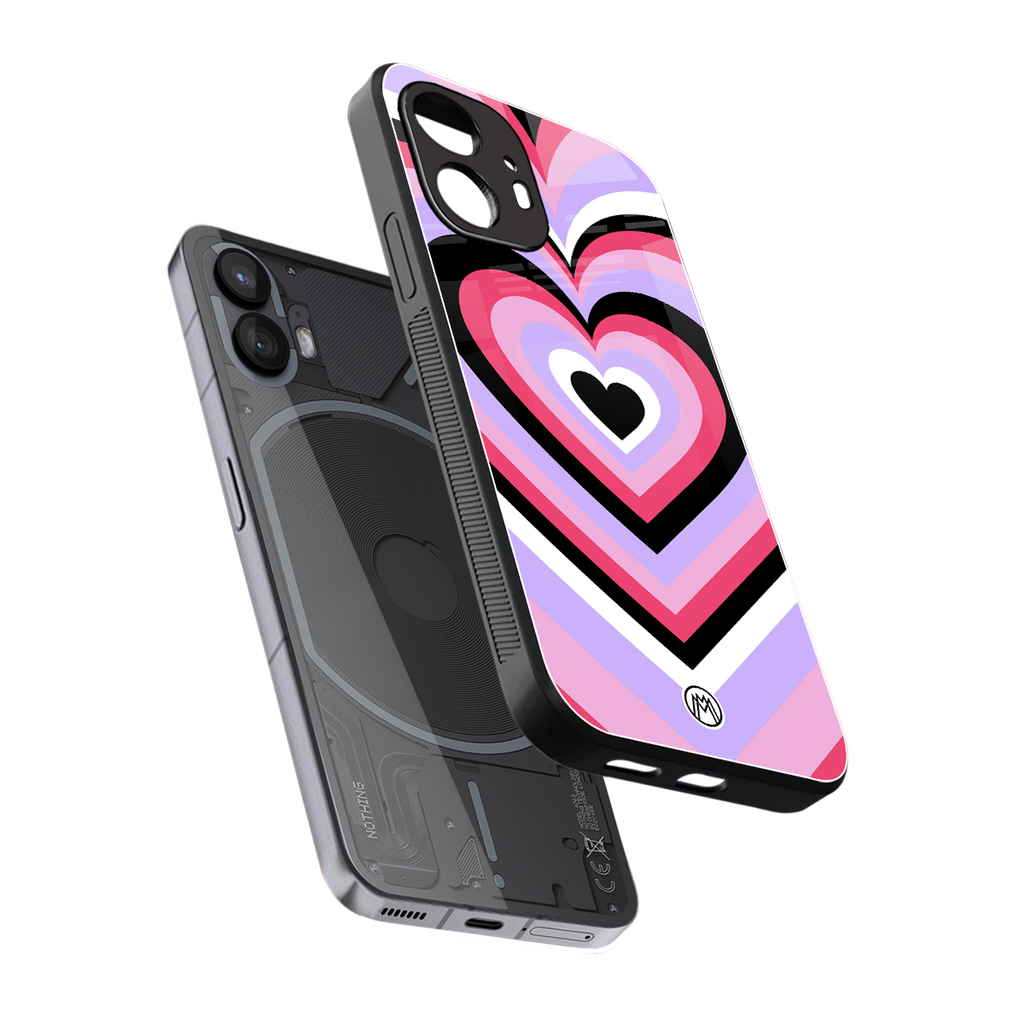 y2k pink hearts bubblegum edition back phone cover | glass case for nothing phone 2