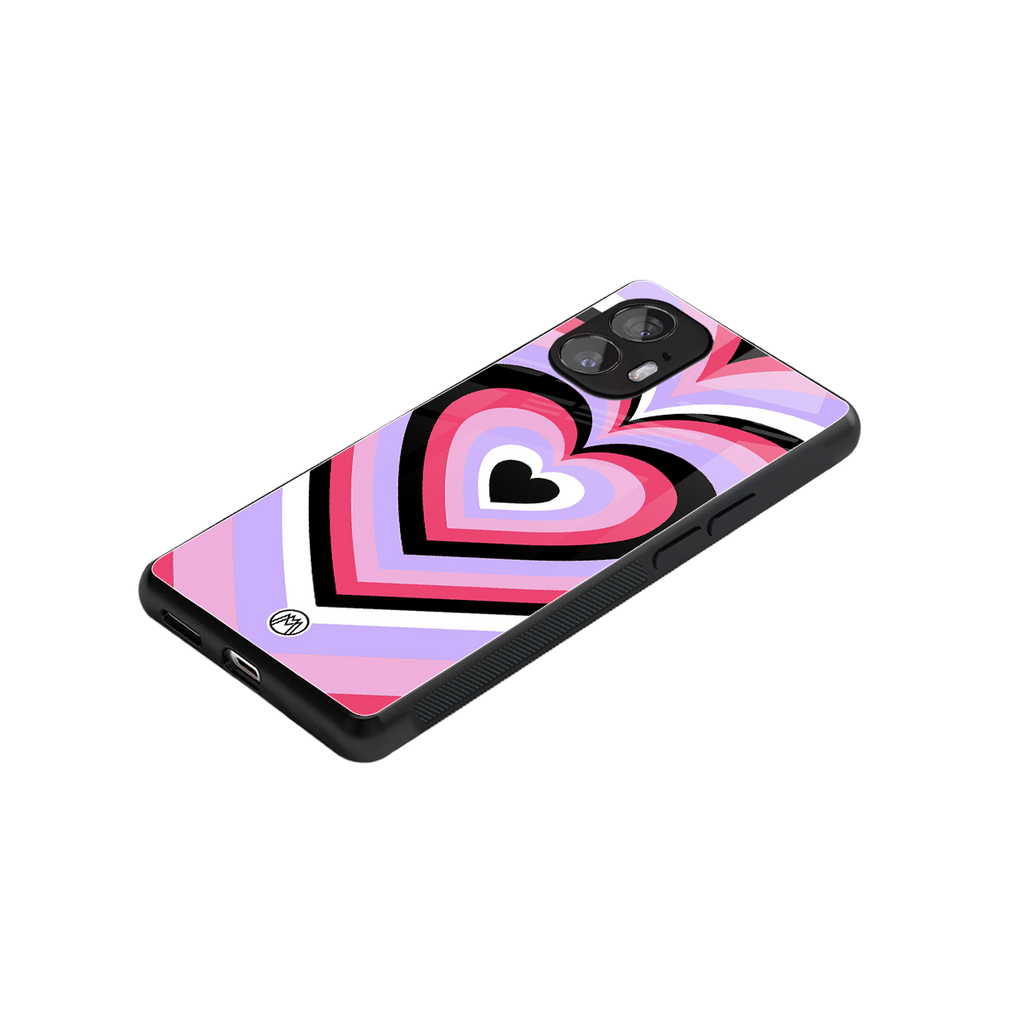 y2k pink hearts bubblegum edition back phone cover | glass case for nothing phone 2