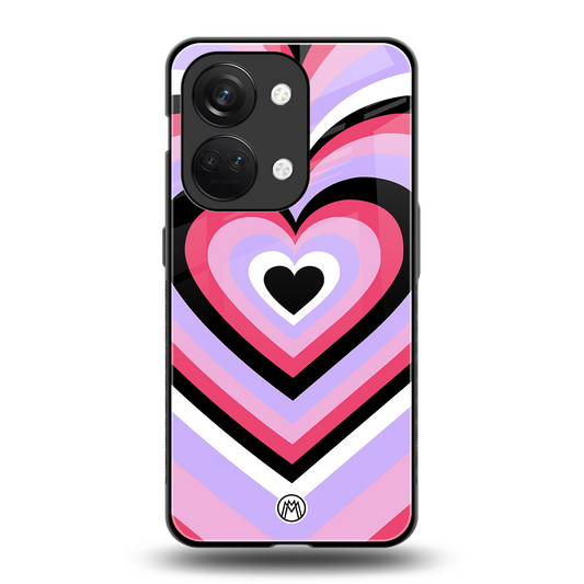 y2k pink hearts bubblegum edition back phone cover | glass case for oneplus nord 3