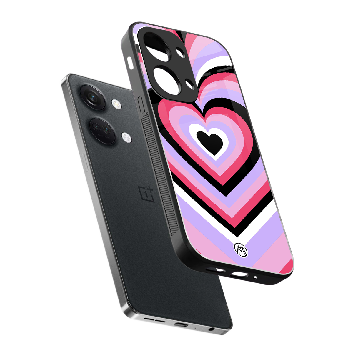 y2k pink hearts bubblegum edition back phone cover | glass case for oneplus nord 3