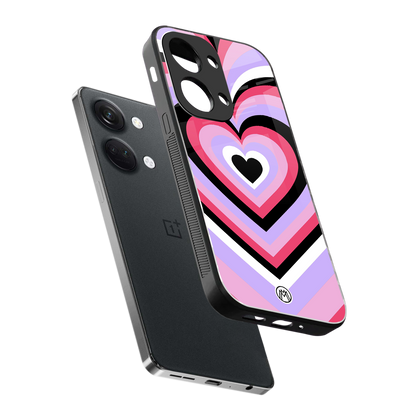 y2k pink hearts bubblegum edition back phone cover | glass case for oneplus nord 3