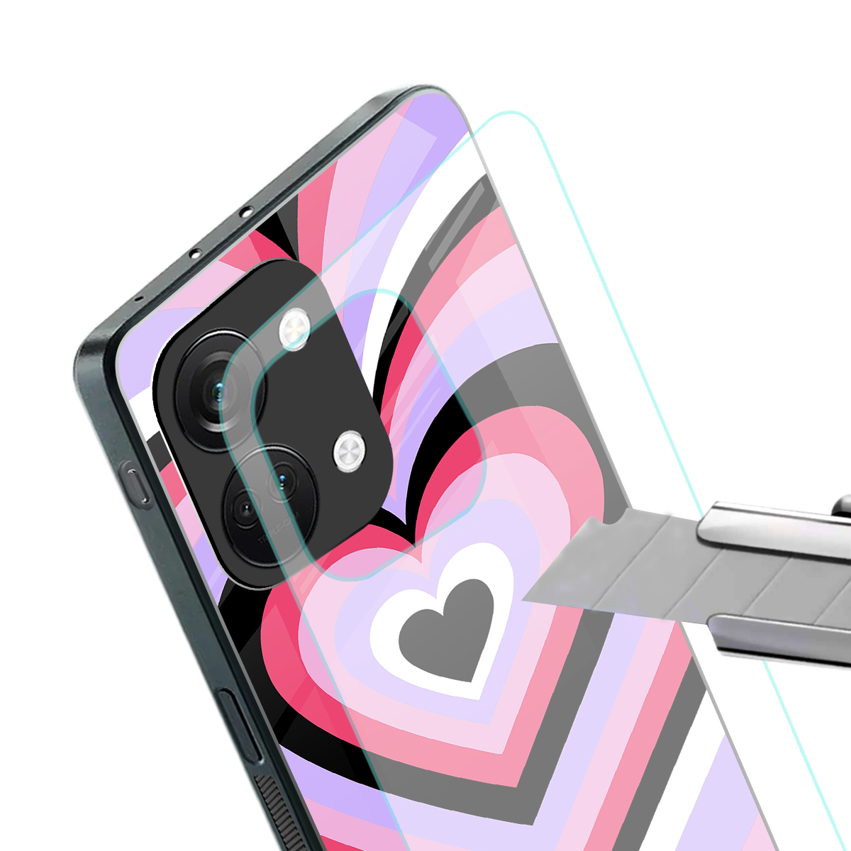 y2k pink hearts bubblegum edition back phone cover | glass case for oneplus nord 3