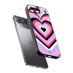 y2k pink hearts bubblegum edition back phone cover | glass case for oneplus nord 4