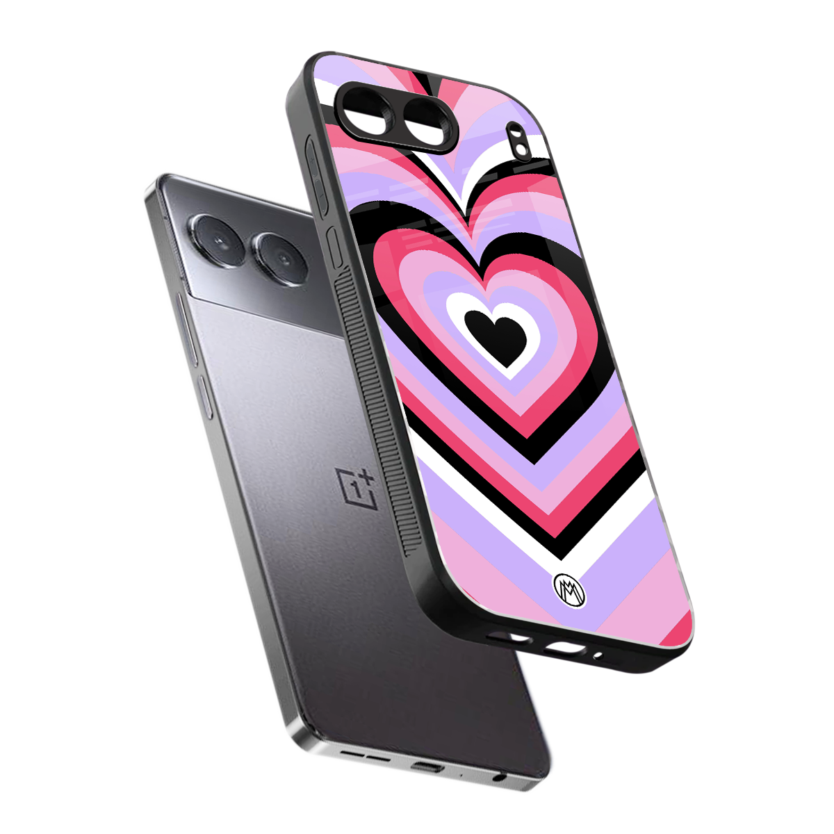 y2k pink hearts bubblegum edition back phone cover | glass case for oneplus nord 4