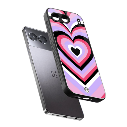y2k pink hearts bubblegum edition back phone cover | glass case for oneplus nord 4