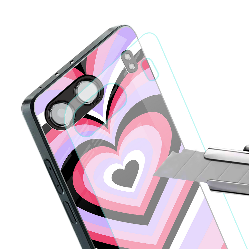 y2k pink hearts bubblegum edition back phone cover | glass case for oneplus nord 4