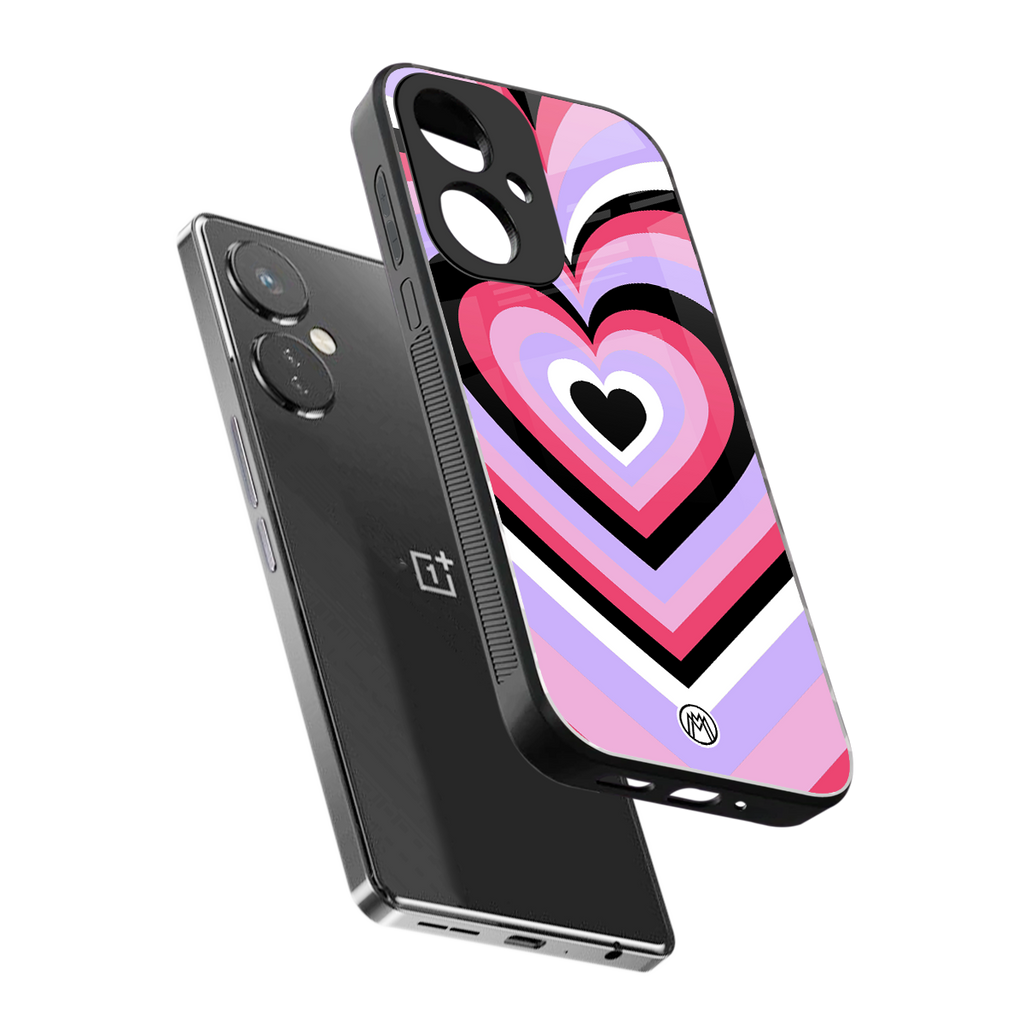y2k pink hearts bubblegum edition back phone cover | glass case for oneplus nord ce 3