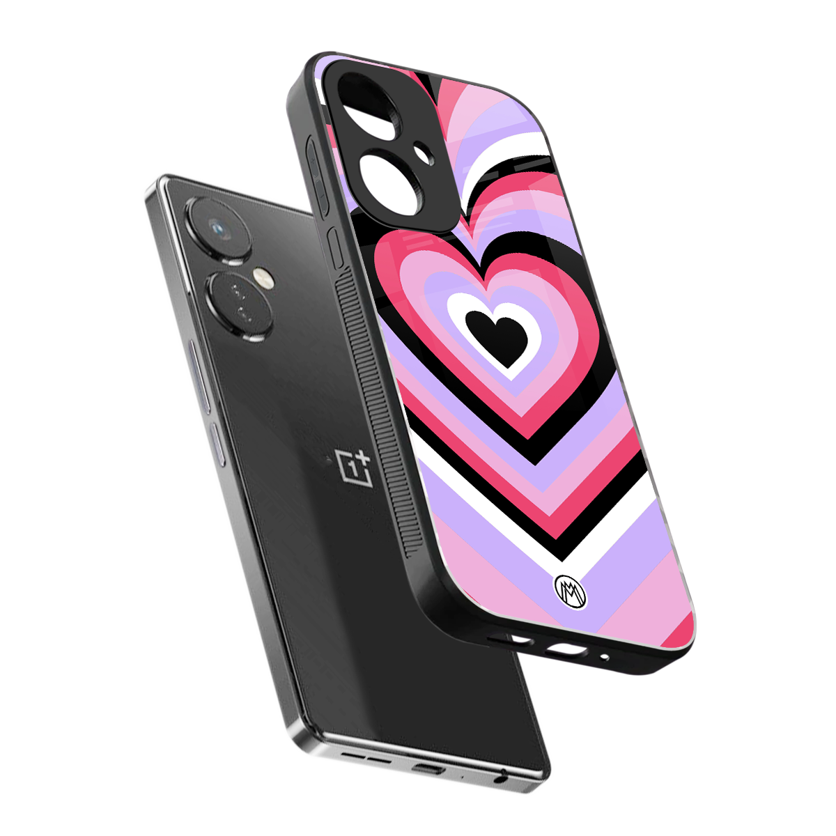 y2k pink hearts bubblegum edition back phone cover | glass case for oneplus nord ce 3