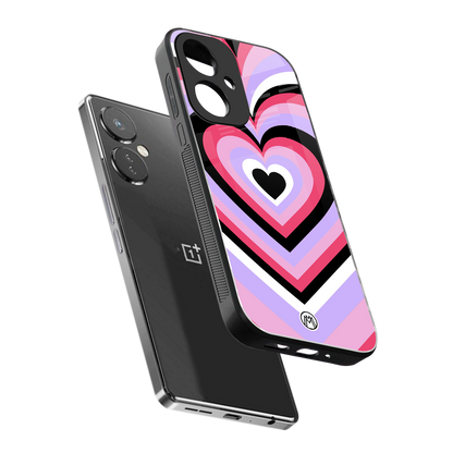 y2k pink hearts bubblegum edition back phone cover | glass case for oneplus nord ce 3