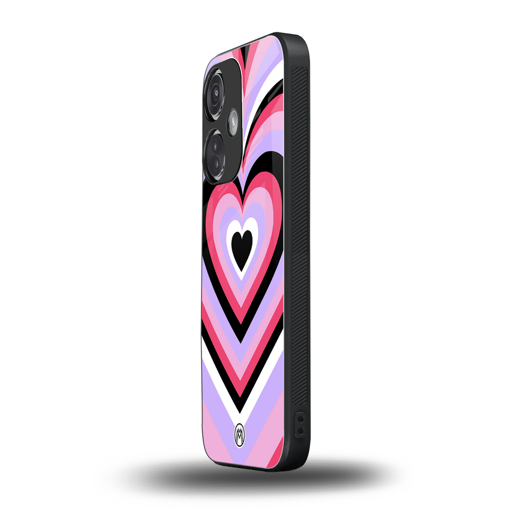 y2k pink hearts bubblegum edition back phone cover | glass case for oneplus nord ce 3