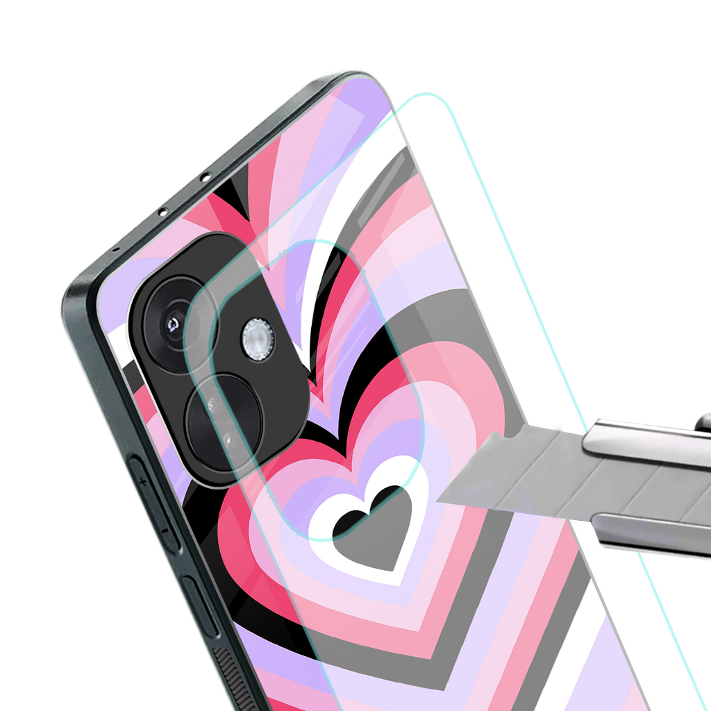 y2k pink hearts bubblegum edition back phone cover | glass case for oneplus nord ce 3