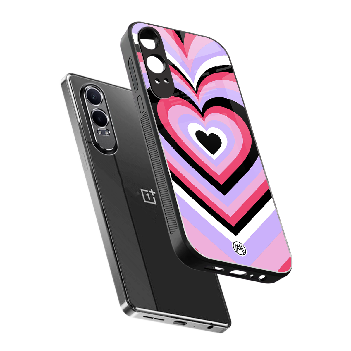 y2k pink hearts bubblegum edition back phone cover | glass case for oneplus nord ce 4 lite