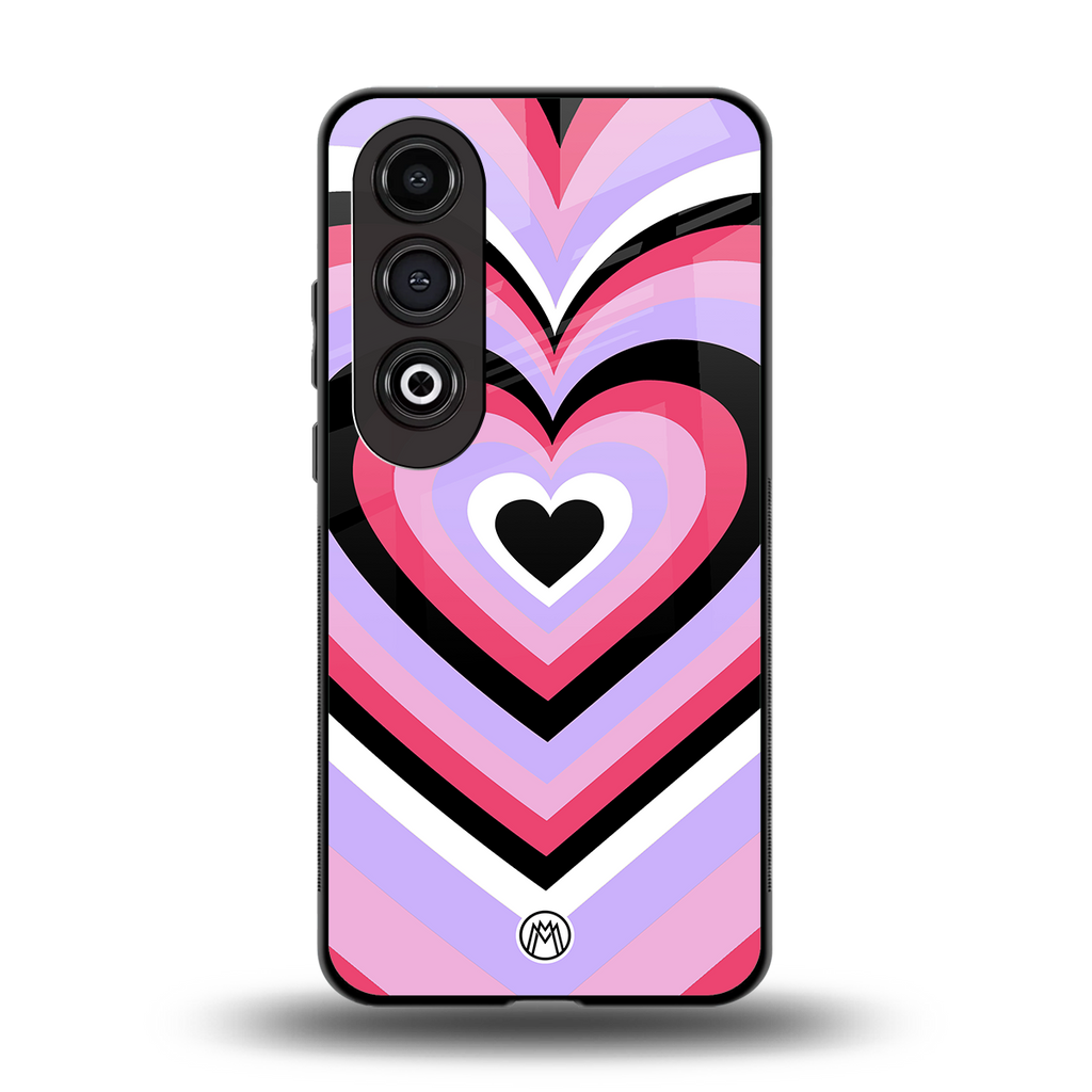y2k pink hearts bubblegum edition back phone cover | glass case for oneplus nord ce 4