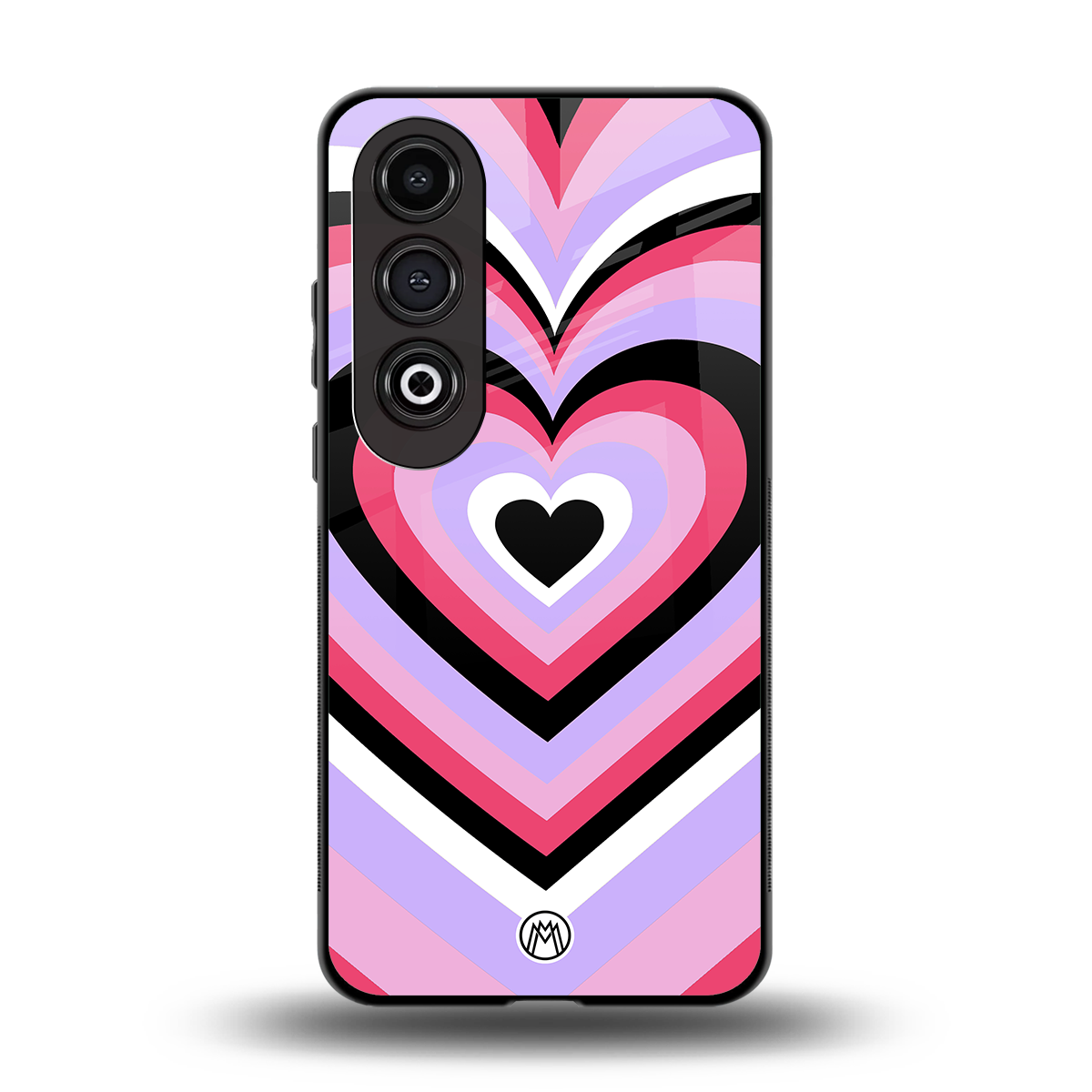 y2k pink hearts bubblegum edition back phone cover | glass case for oneplus nord ce 4