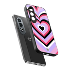 y2k pink hearts bubblegum edition back phone cover | glass case for oneplus nord ce 4