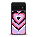 y2k pink hearts bubblegum edition back phone cover | glass case for google pixel 6 pro
