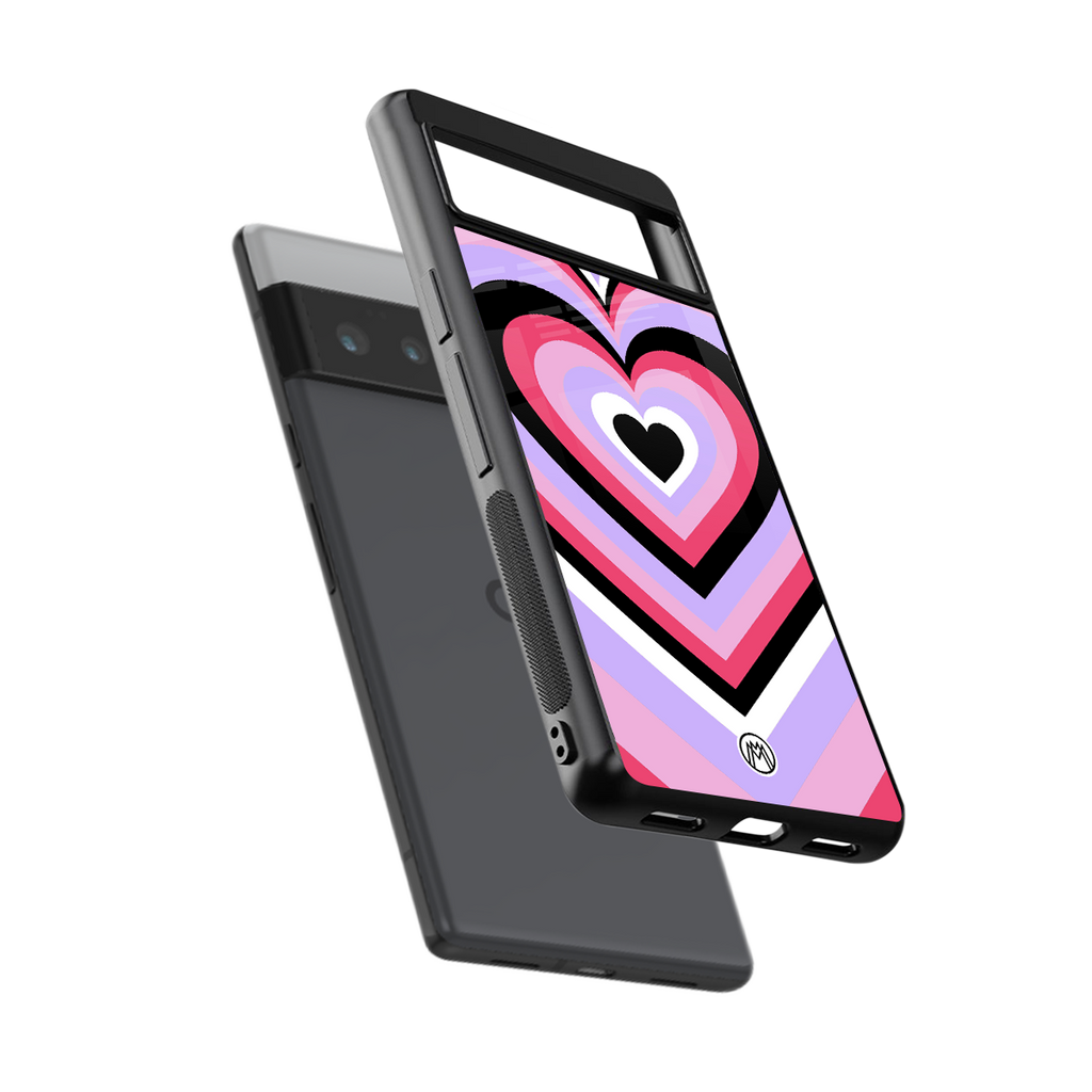 y2k pink hearts bubblegum edition back phone cover | glass case for google pixel 6 pro