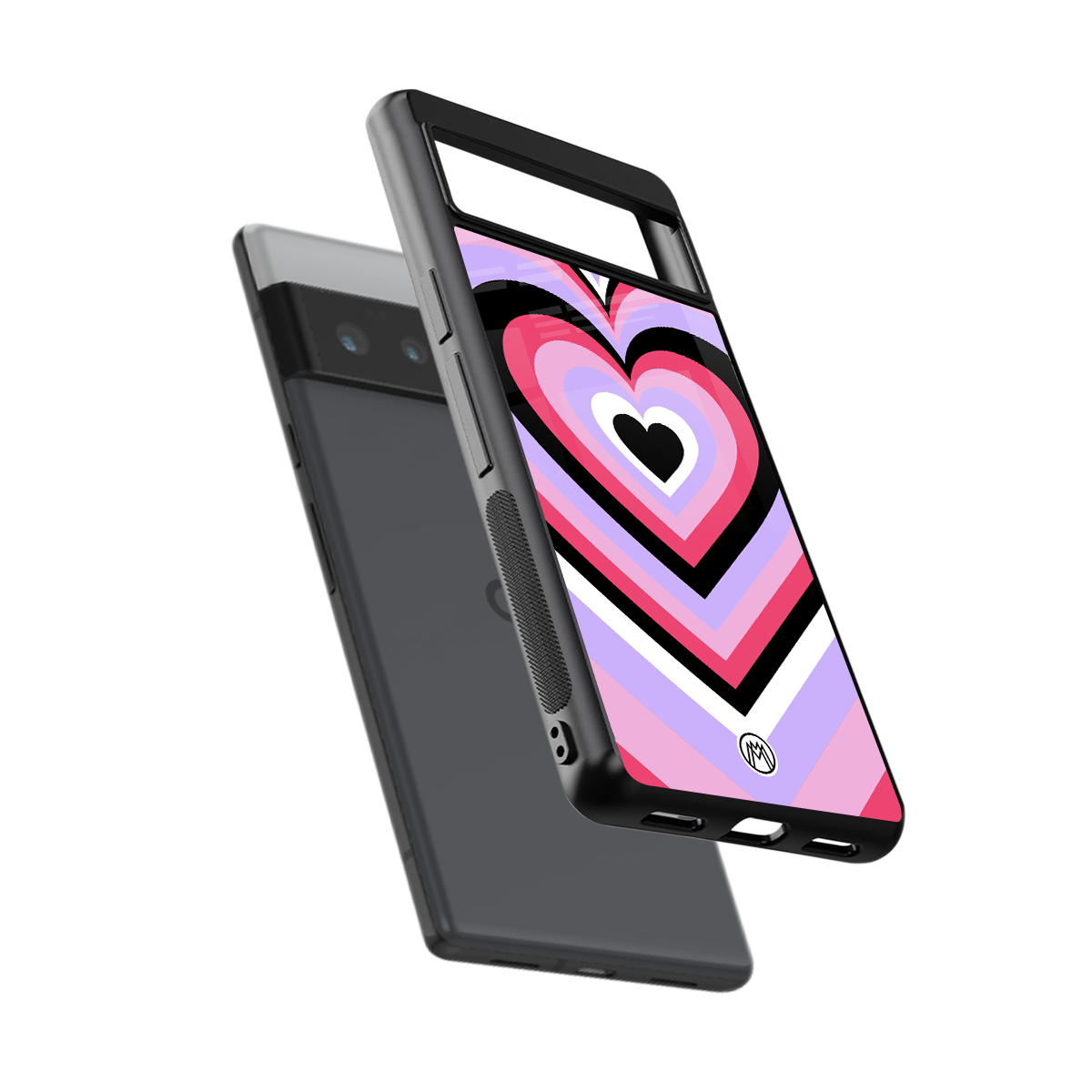 y2k pink hearts bubblegum edition back phone cover | glass case for google pixel 6 pro