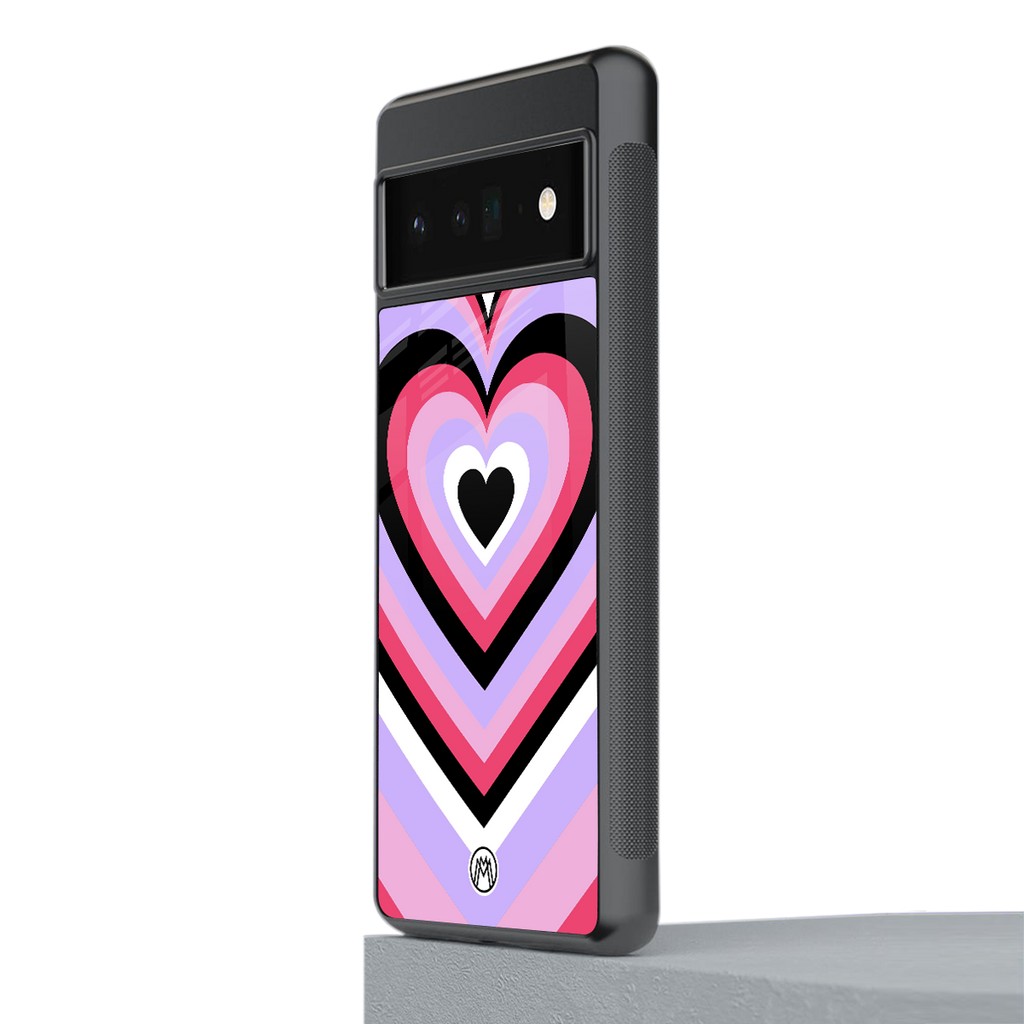 y2k pink hearts bubblegum edition back phone cover | glass case for google pixel 6 pro