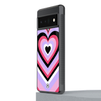 y2k pink hearts bubblegum edition back phone cover | glass case for google pixel 6 pro
