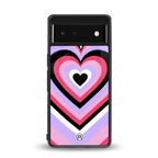 y2k pink hearts bubblegum edition back phone cover | glass case for google pixel 6